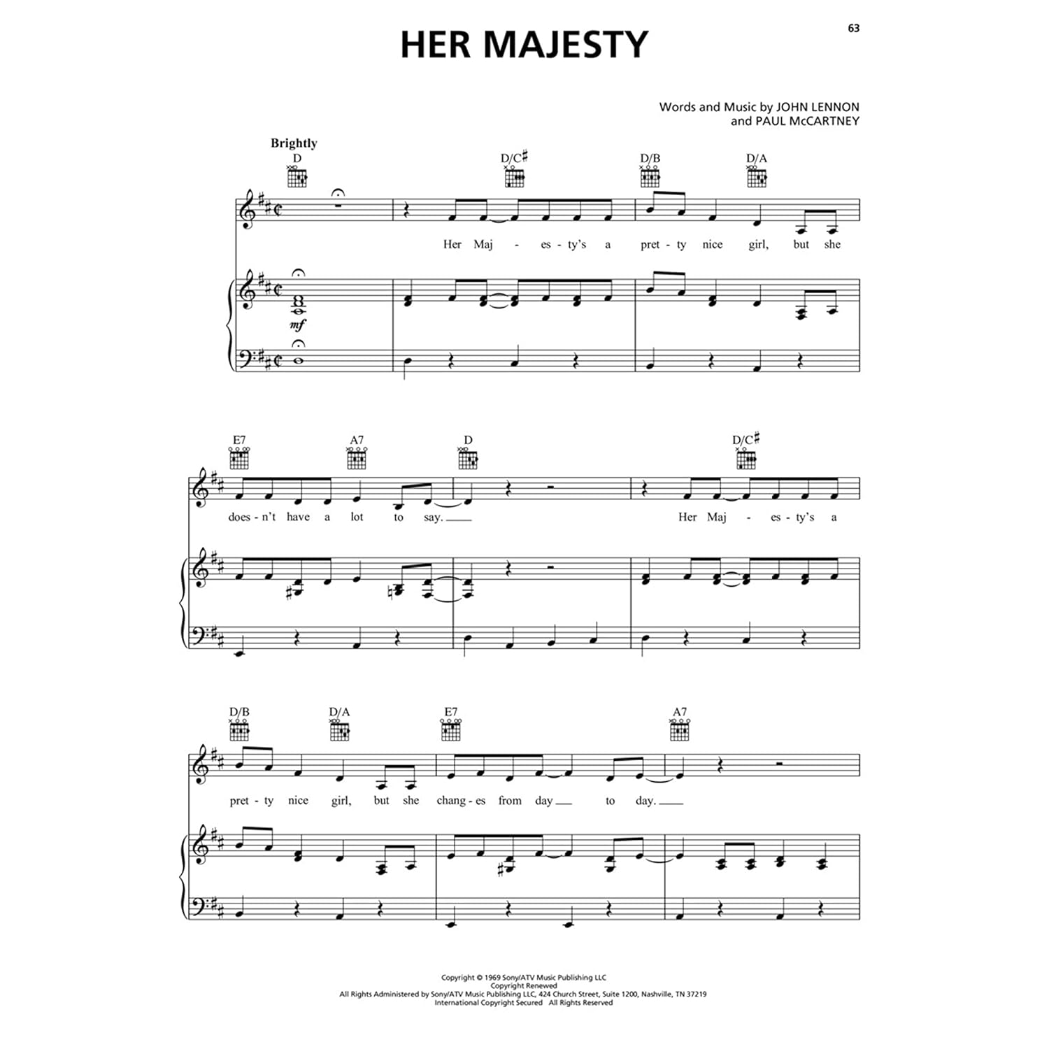 The Beatles - Abbey Road Pinao/Vocal and Guitar Chords image number 3