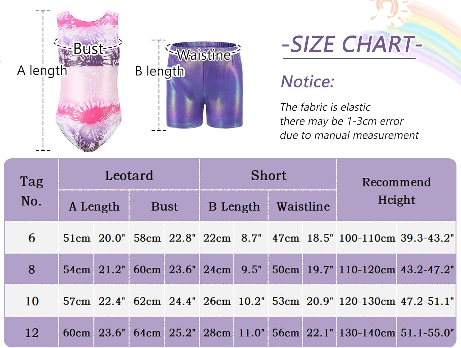 KEOYA Gymnastics Leotard for Kids Girls Athletic Dance Leotards Sparkle Toddler Gymnastics Bodysuit Ballet Dance Wear image number 4