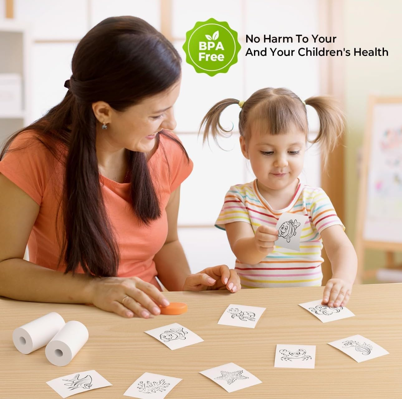 YC-GREHUN 10 Rolls of Kids Instant Camera Print Filler Paper 2.2 X 1-Inch Camera Print Paper Photo Printer Kids Instant Camera Print Paper, Candy Color image number 2