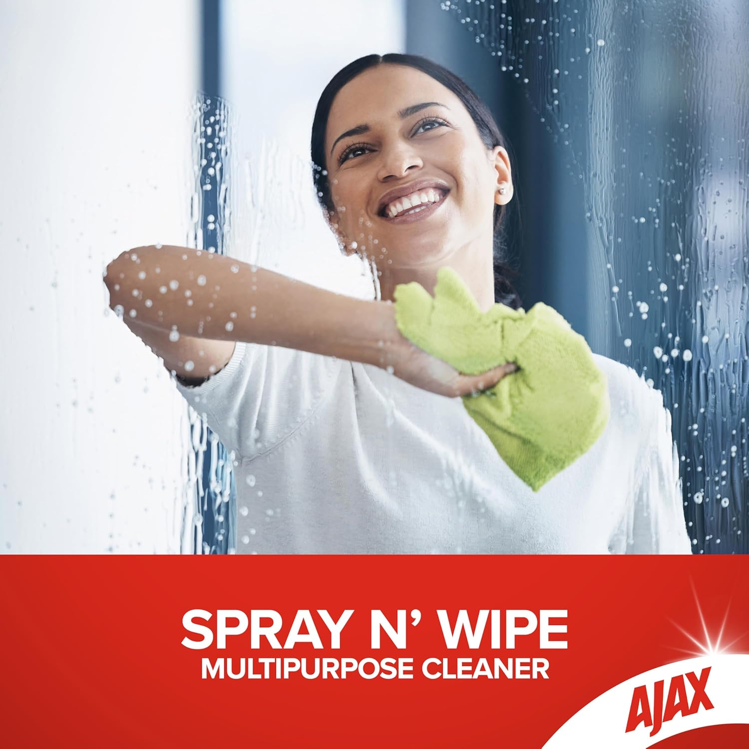 Ajax Spray N' Wipe Bathroom Antibacterial Disinfectant Cleaner Trigger, 500Ml, Fresh Burst Surface Spray, Soap Scum Remover image number 3