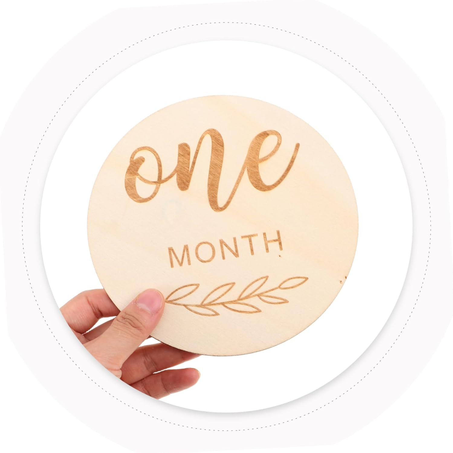 12Pcs Wooden Photo Props Log Milestone Cards Wood Sign Newborn Photography Keepsakes Birth Announcement Sign for Monthly Shower image number 5