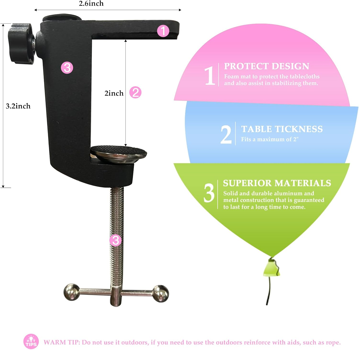 YALLOVE Table Balloon Arch Kit, 12FT Balloon Garland Stand for Party Decoration image number 5