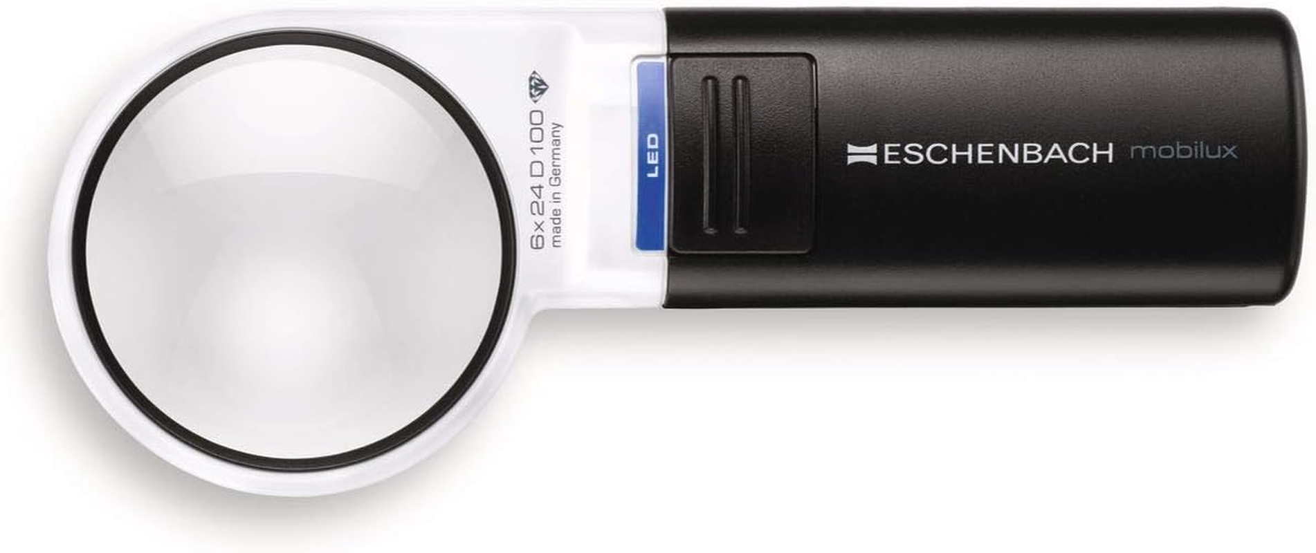 ESCHENBACH 1511-2 LED Wide Light Loupe, 3 Times, 2.4 Inches (60 Mm) Diameter - 60Mm&phi;, Single Item, 6X