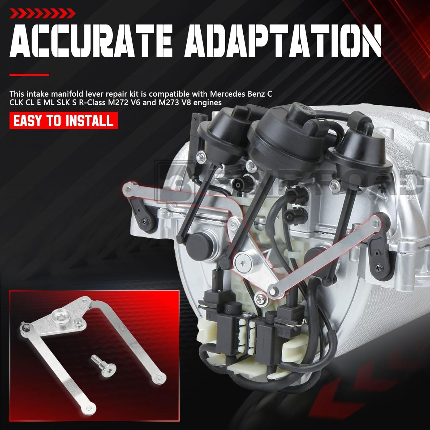 BINB ROAD Intake Manifold Swirl Air Flap Runner Repair Kit 2721402401 273140070164 Compatible with Mercedes Benz C300 C350 CLK350 image number 3