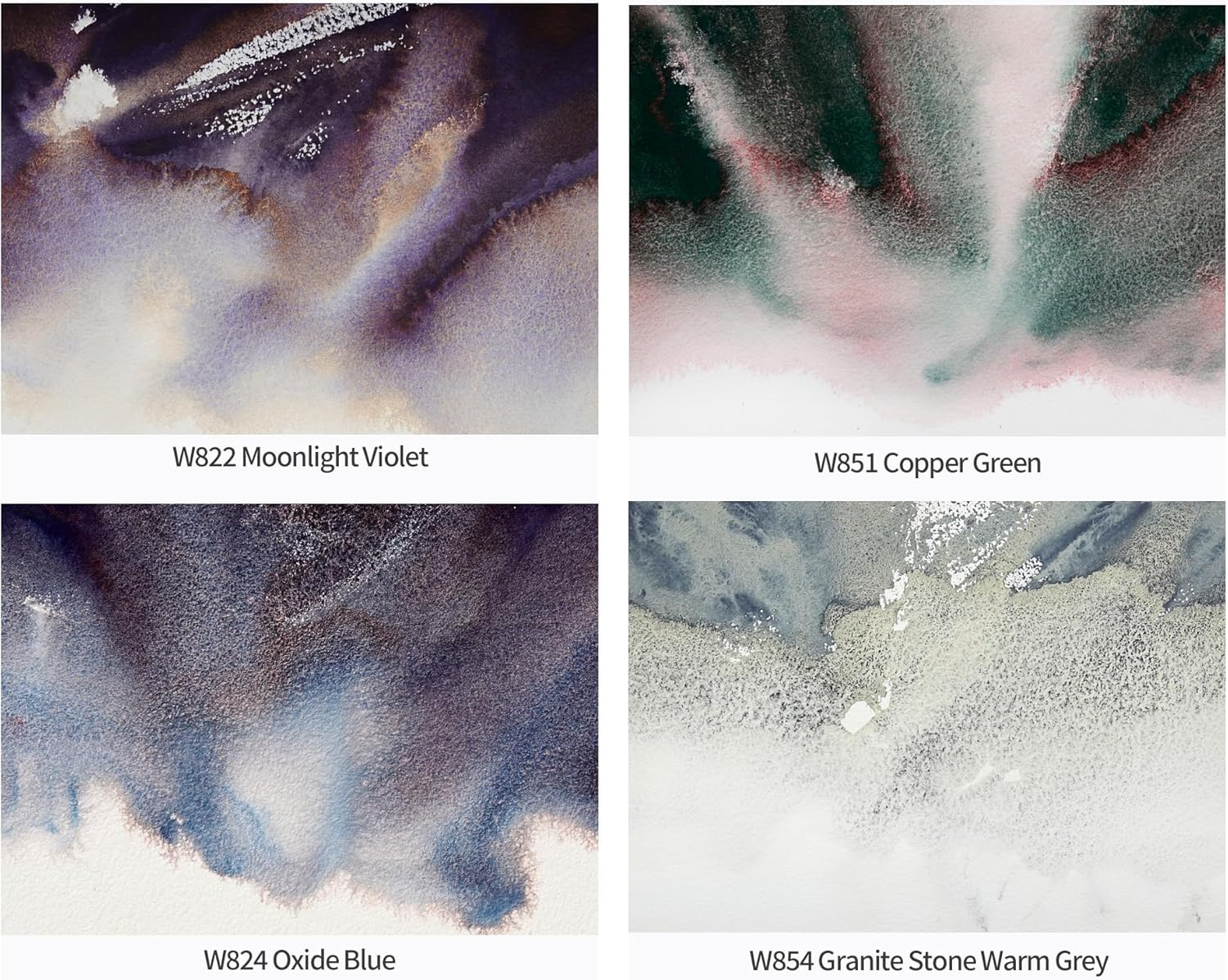 Mijello Mission Tourmaline Two-Tone Granulation Watercolors 15Ml X 34 Colors image number 3