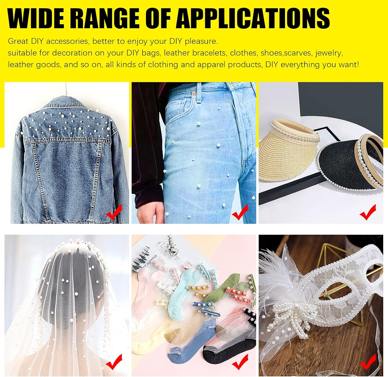 Mardatt 1335 Pcs Pearl Setting Machine and Colorful Pearls Kit, Hand Press Pearl Rivet Buttons Setter with 5 Sizes Molds DIY Handmade Pearl Accessories for Hats Shoes Clothes Bags Charm image number 4