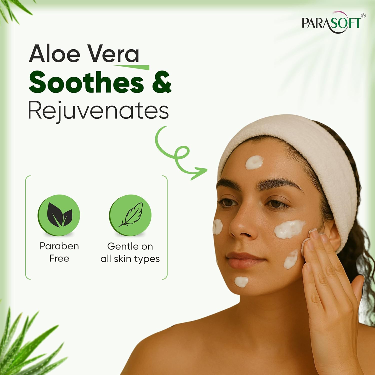 Parasoft Cream for Dry & Dehydrated Skin Intense Moisturizer Nourishing Cold Cream & Winter Cream Goodness of Aloe Vera for Both Men & Women Quick Absorbing & Non-Greasy Paraben Free- 60GM (Pack of 2) image number 6