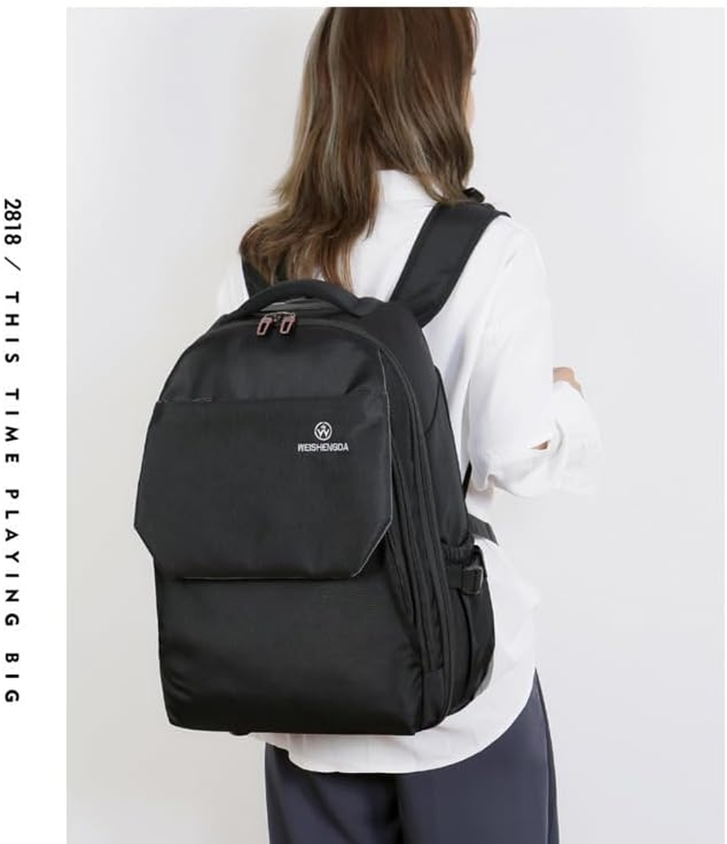 19 Inch Wheeled Rolling Backpack Travel Backpack, Wheeled Backpack, Waterproof and Stylish Portable Laptop Bag, Durable and Quiet Wheel Foldable Strap, Suitable for Student and Business Travel image number 4