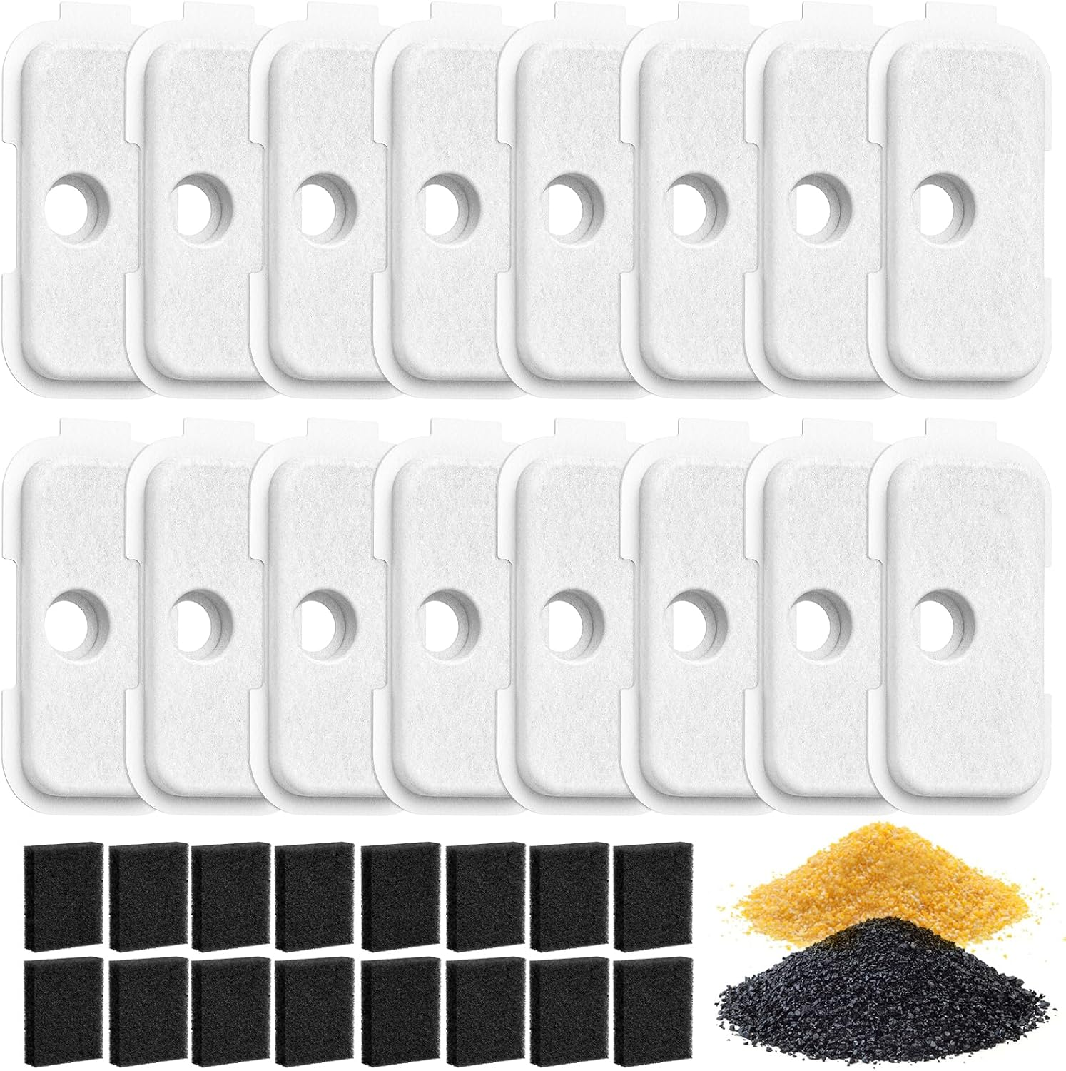 16 Packs Cat Water Fountain Filter for PETLIBRO Dockstream Tomxcute Cat Water Fountain PLWF005 / PLWF105 / PLWF115 / PLWF305 image number 4