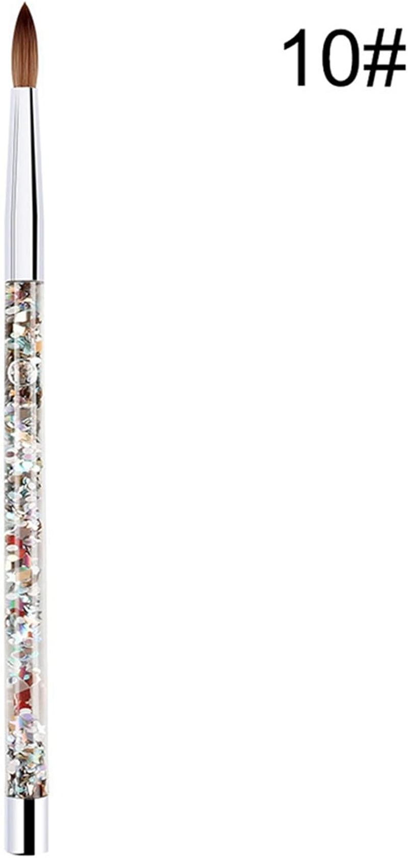 2Pc Kolinsky Sable Acrylic Nail Brush with Liquid Glitter for Nail Art Tool 10 image number 5