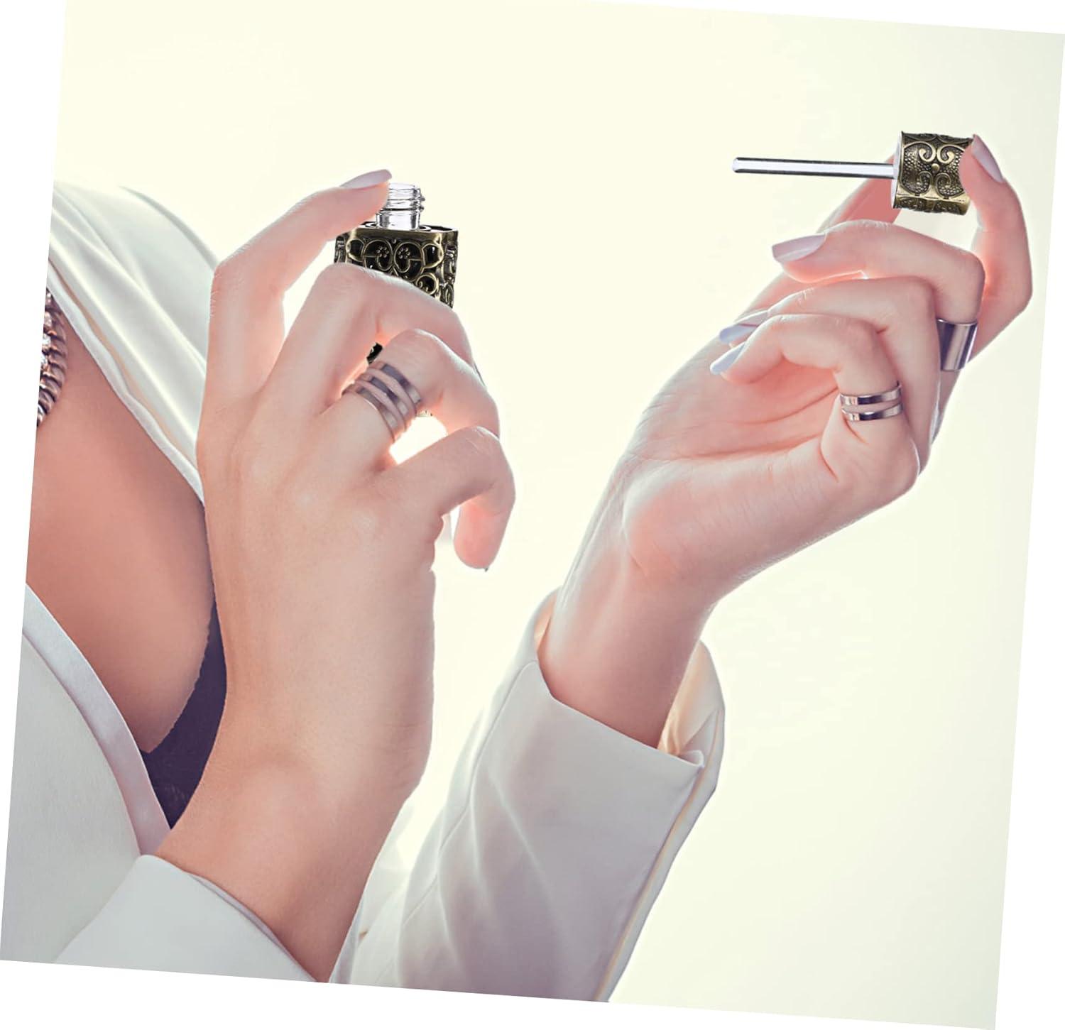 3Pcs Quality Metal Perfume Travel Atomizer Essential Oil Spray Bottle Oil Sprayer Perfume Decanting Compact Bottle