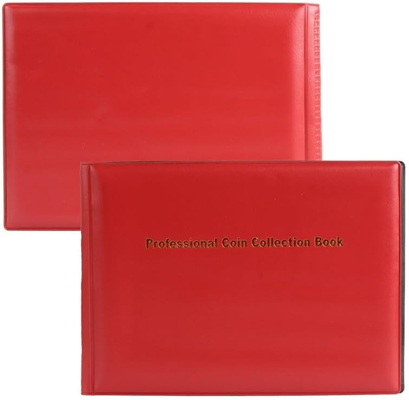 240 Coins Holder Collection Storage Collecting Penny Pocket Album Book RED AUS image number 1