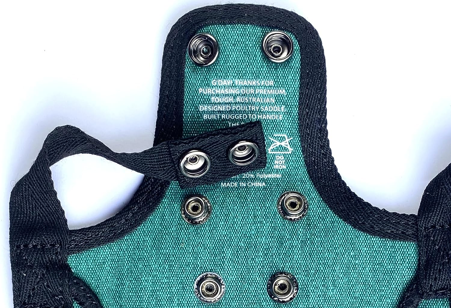 DOWN under OUTDOORS 2 Pack Small Chicken Saddles for Bantams and Young Birds, Includes Shoulder Covers (Teal) image number 4