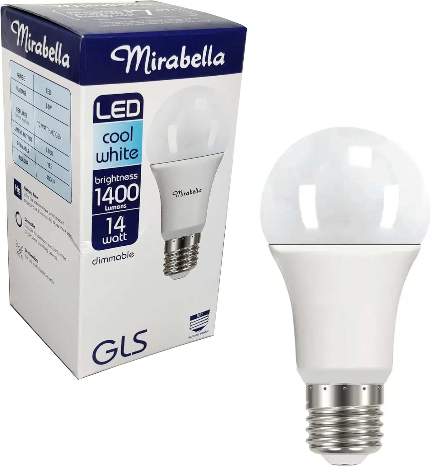 12 X 14W Dimmable LED Light Globes Bulbs Lamps Cool White E27 Screw - 1400Lm image number 5