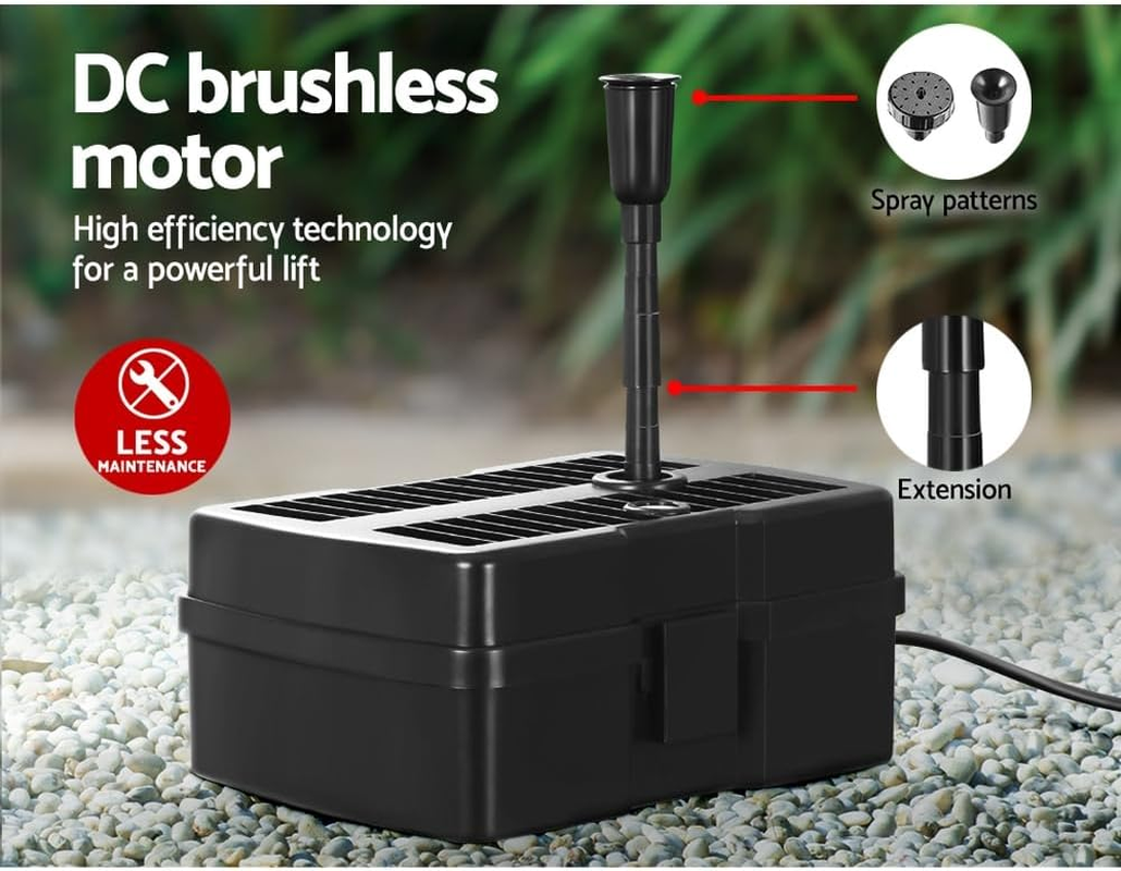 Solar Pond Pump with Filter Box 5FT Water Fountain Outdoor Garden Eco Friendly image number 5