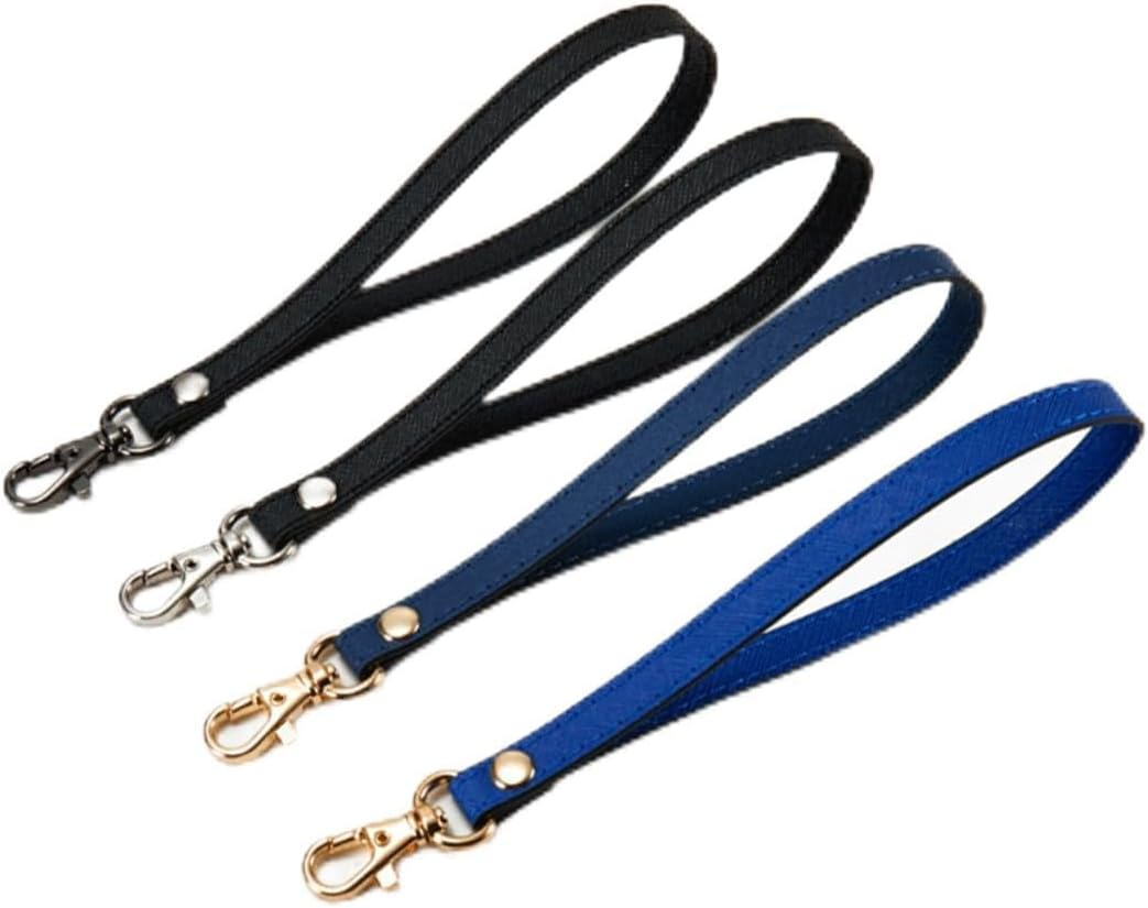 Jojofuny Genuine Leather Wrist Strap with Gold Buckle, Pink Cross Texture Clutch Wristlet for Women, Replacement Keychain Wrist Strap for Hands-Free Carrying and Accessories image number 5