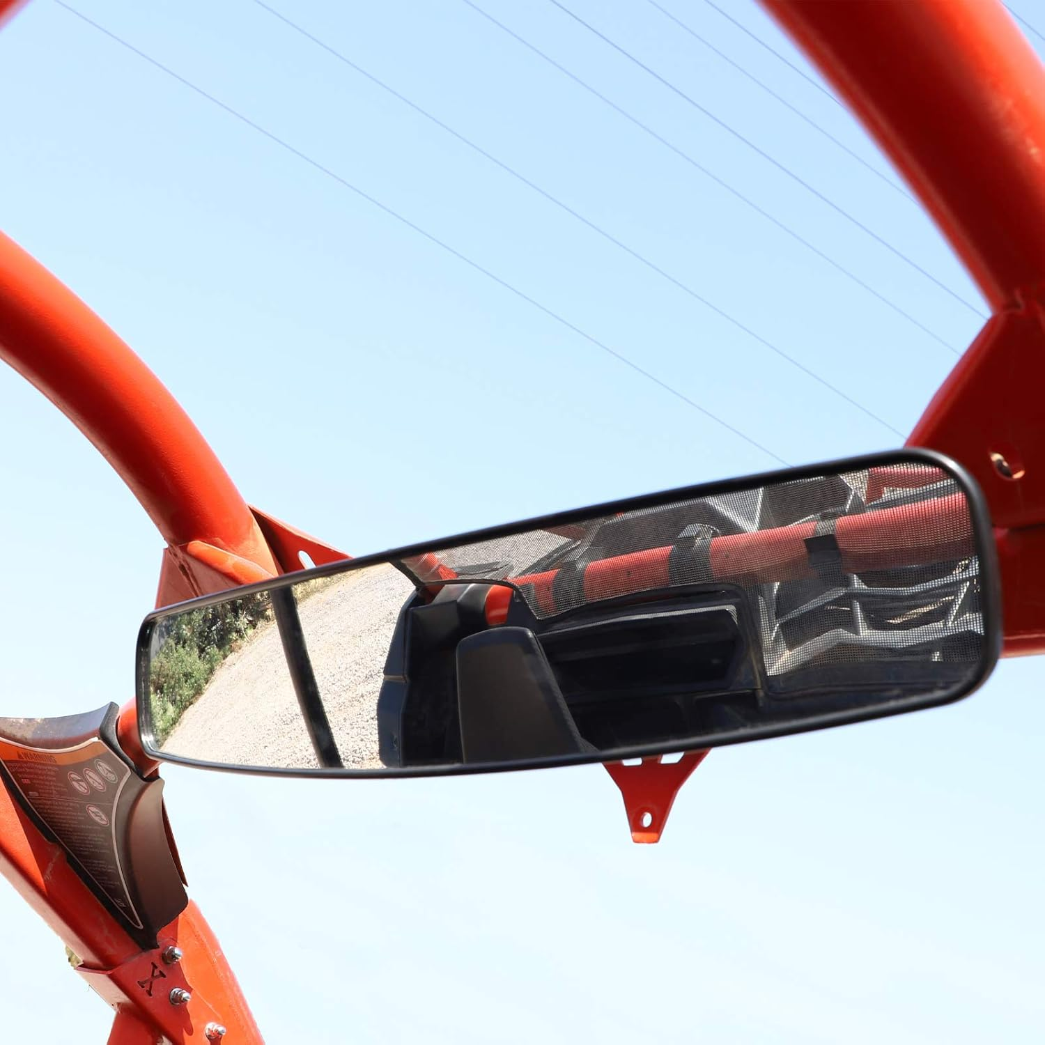 BETOOLL 16.5" Wide Rear View Race Mirror Convex Mirror with 1.75"-2&rdquo; Clamp for UTV Compatible with Yamaha,Polaris,Kawasaki MULE image number 2