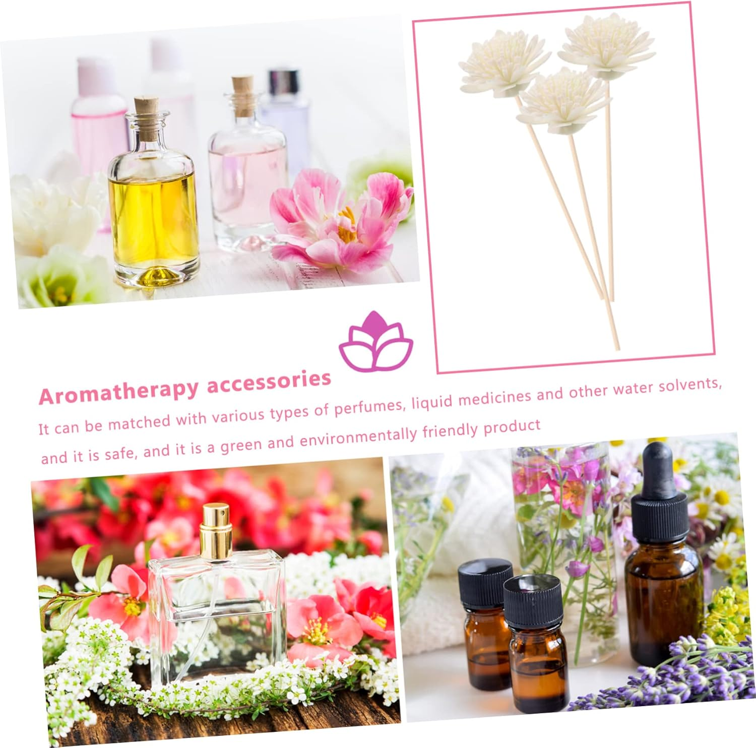 COHEALI 200Pcs Essential Oil Diffuser Flowers Pe Chrysanthemum Aromatherapy Floral Scent Diffuser Home Fragrance image number 3