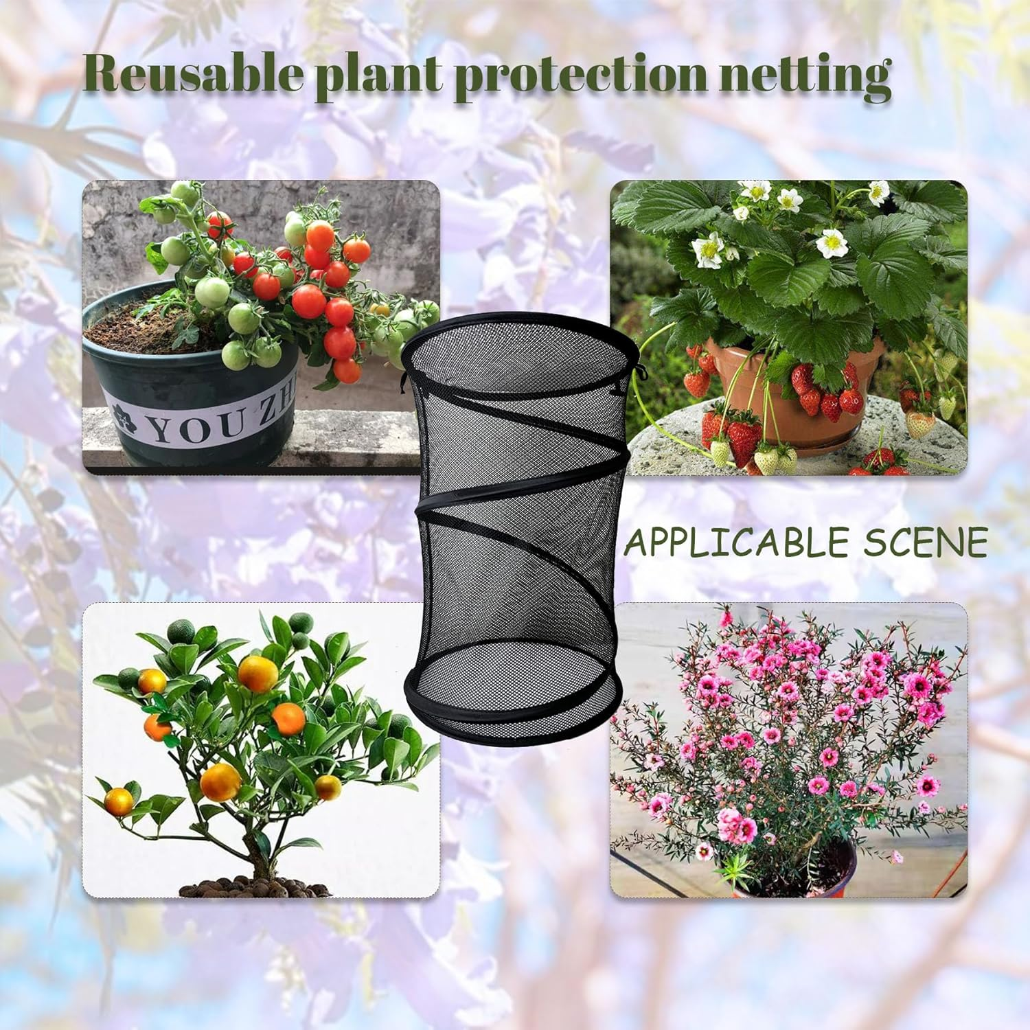 Pop-Up Plant Protectors Shield Plants from Rabbits, Kangaroos, Opossums, and Birds. the Uv-Protective, Frost-Resistant Mesh Is Suitable for Potted Plants and Vegetable Gardens. image number 4