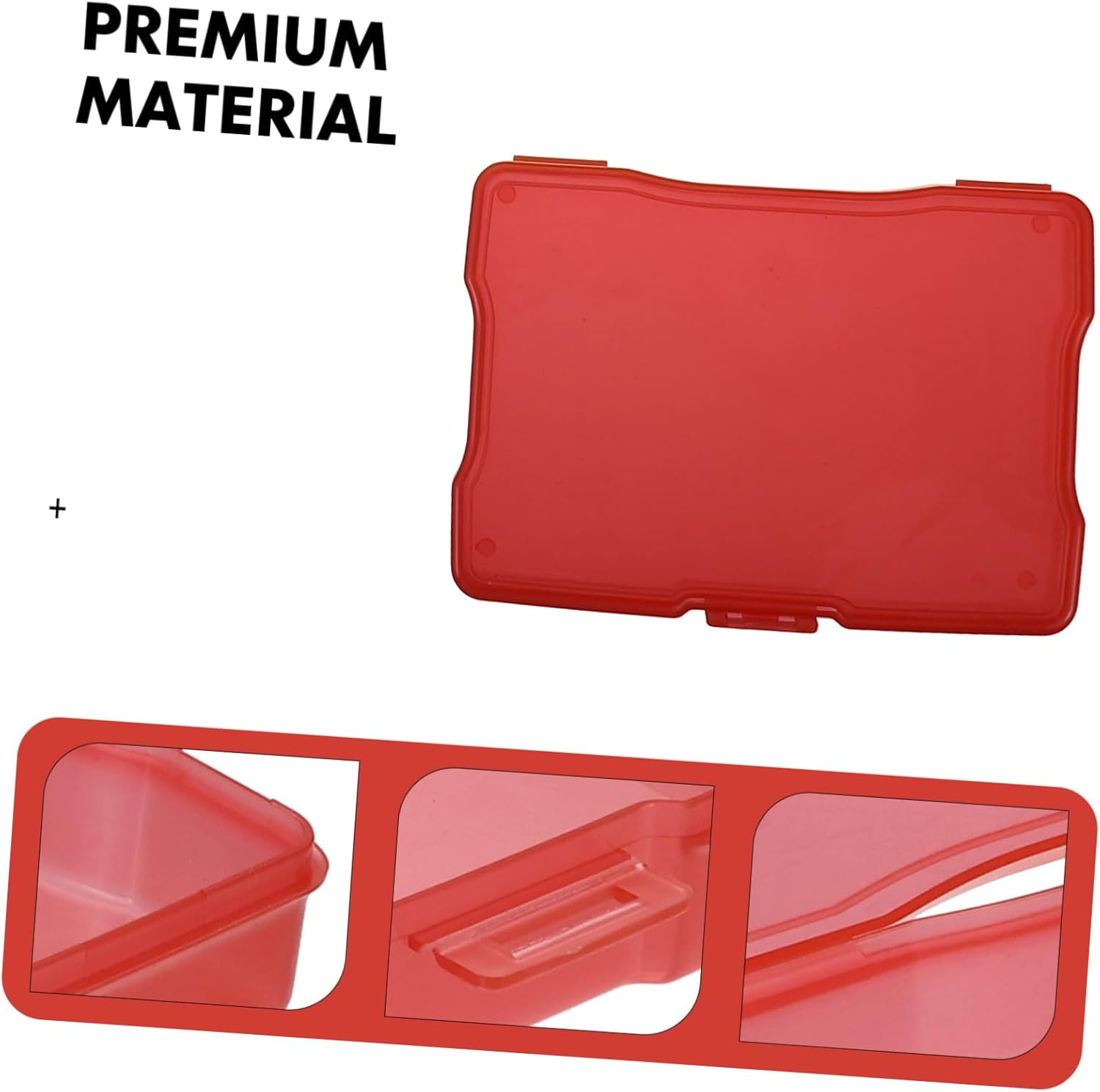 Holibanna Plastic Storage Boxes and Photos Organizing Cases 4X6 Inch, 8Pcs Mixed Color Postcards Storage Containers Suitable for Jewelry and Small Parts Organizing in Office and Home image number 5