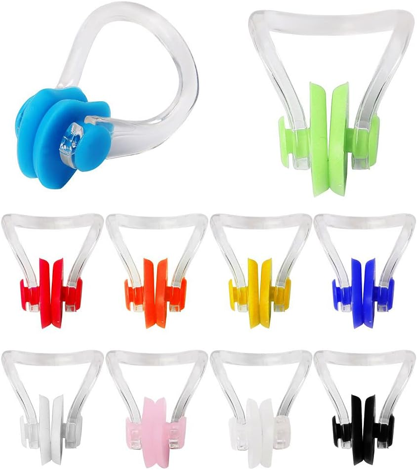 10 Pcs Nose Clips Swimming, Waterproof Silicone Nose Plugs Kids Swimming Nose Clip Swim Nose Training Protector with Box for Kids and Adults,Beginners image number 3