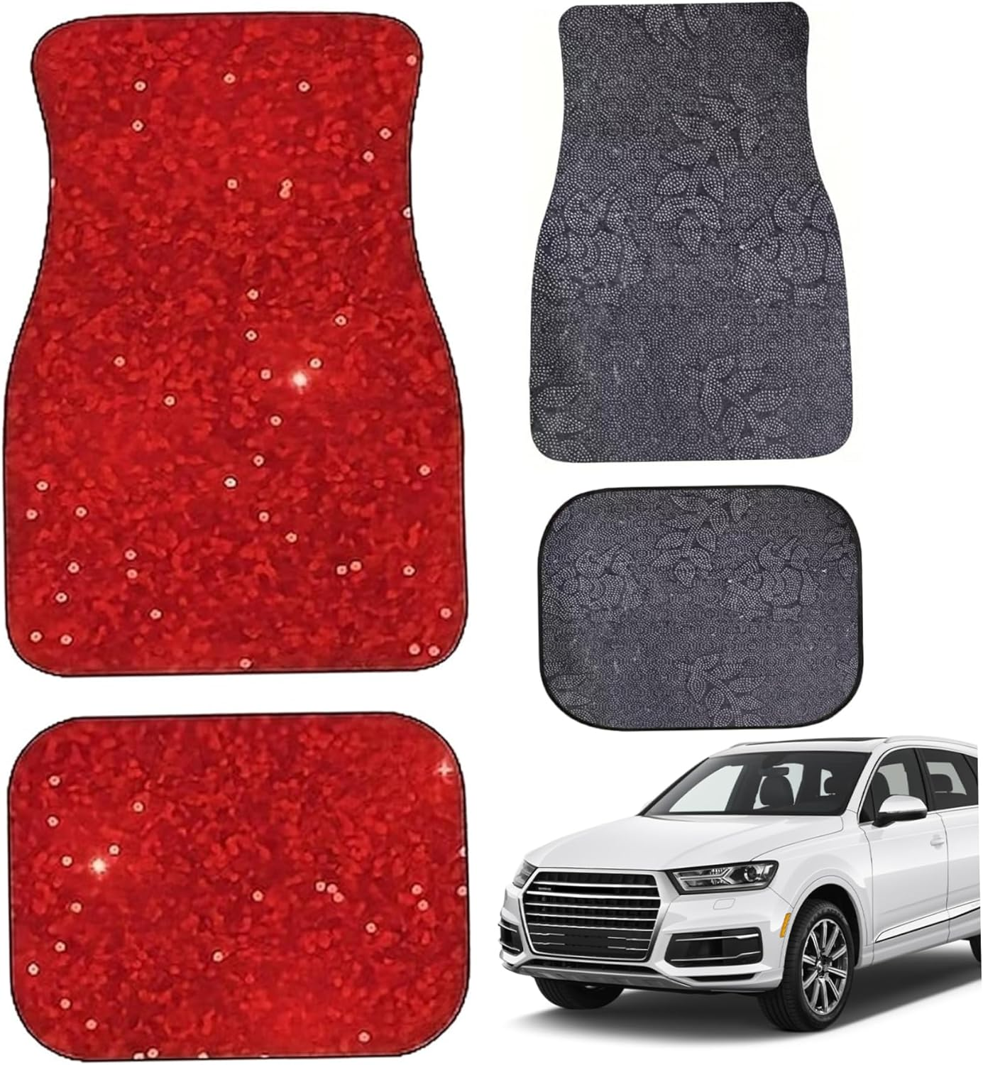 Car Mats Full Set, Wear-Resistant & Dustproof Boho Automotive Floor Mats, Non-Slip Car Interior Accessories for Trucks, SUV, Sedans image number 5