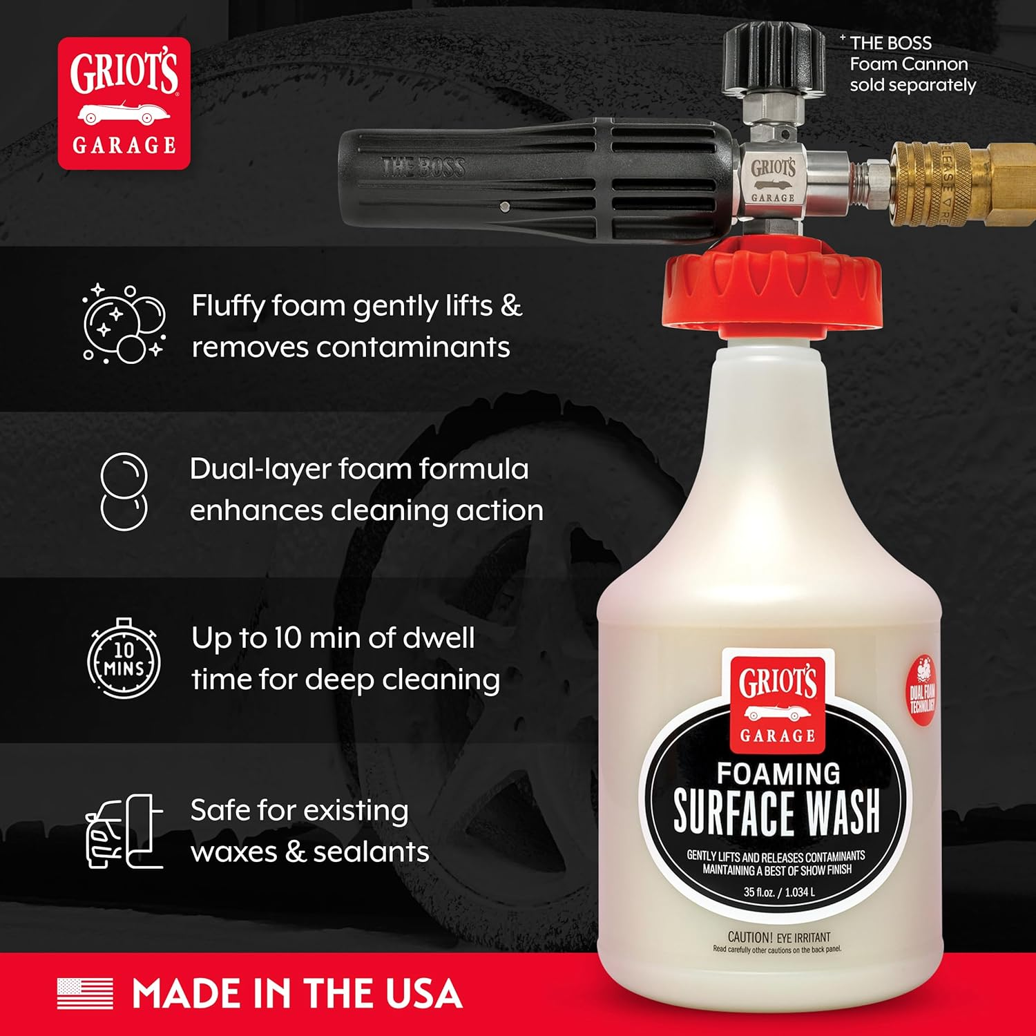 Griot'S Garage B3203 BOSS Foaming Surface Wash 35Oz, White image number 5