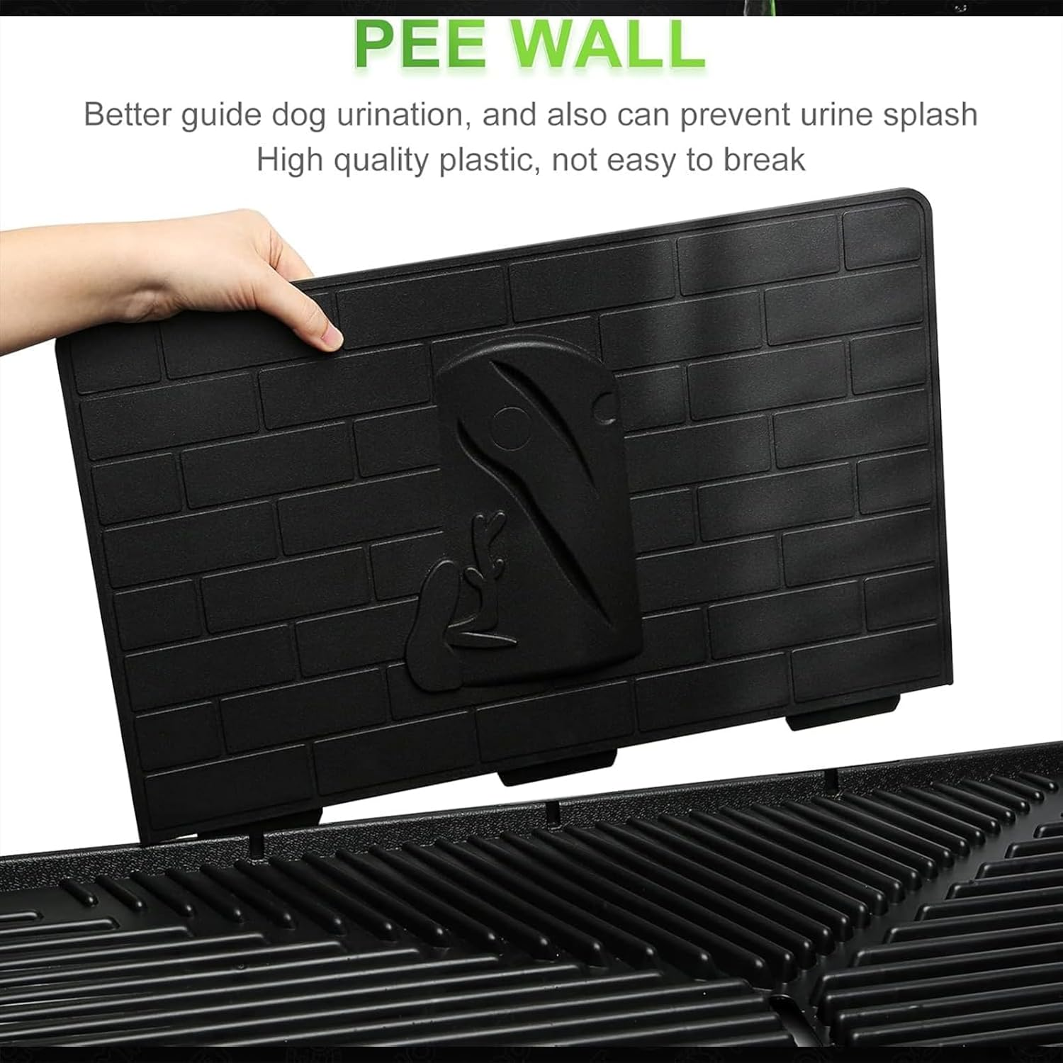 Homodoskey Dog Grass Pad with Tray Large, 2 Pcs Artificial Grass Training Pads with Pee Baffle Patch Puppy Turf Potty for Indoor and Outdoor Use, Ideal for Small and Medium Dogs image number 5