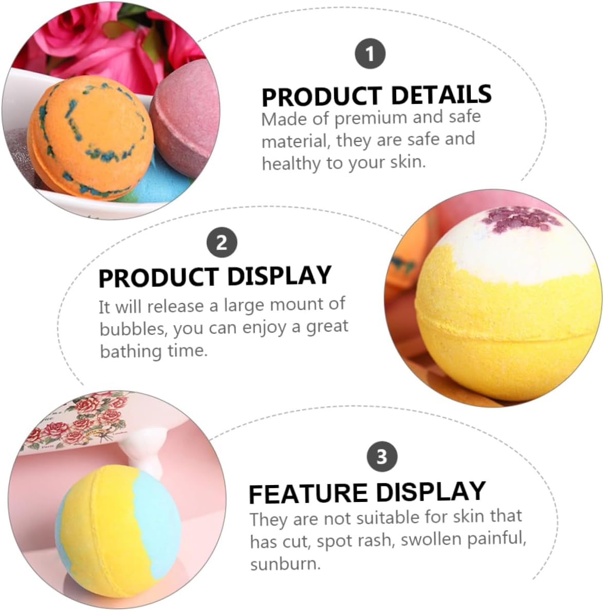 Beavorty 6Pcs Large Bubble Adorable Animals Bath Bomb for Boys and Girls and Adults