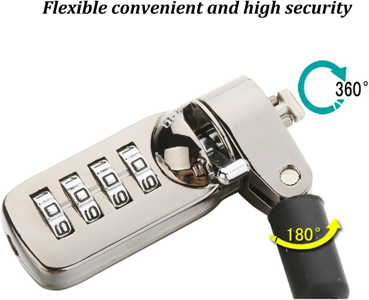 Maizoon Combination Laptop Security Lock with 4 Digit Resettable Code Combo 1.9M/74.8Inches Wirerope for PC Monitors Projector Docks and Other Devices Military 2 Pack