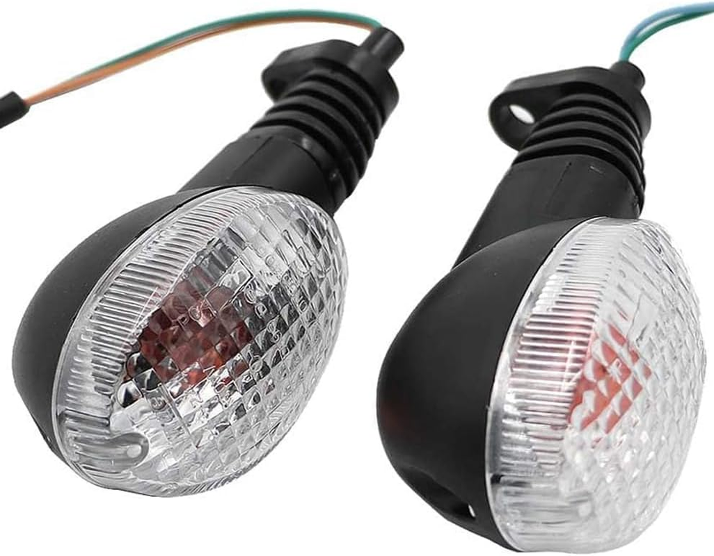 Motorcycle Turn Signals for KAWASAKI EX250R NINJA 250R KLX250S KLX250SF VN650 Vulcan S Front/Rear Turn Signal Indicator Light Blinker Lamp Motorcycle,(Transparent Shell) image number 2