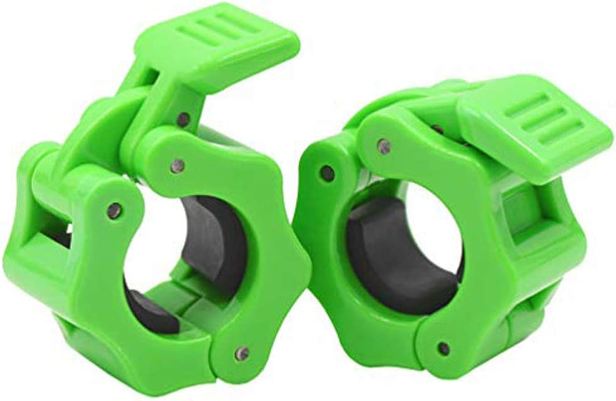 Standard Bar Collars Quick Release Barbell Clamps 1 Inch Safety Weight Plates Clips Pair Collar Clamp Standard Curl Bar Clip Fast Locking Weightlifting,Strength Training/Gym.
