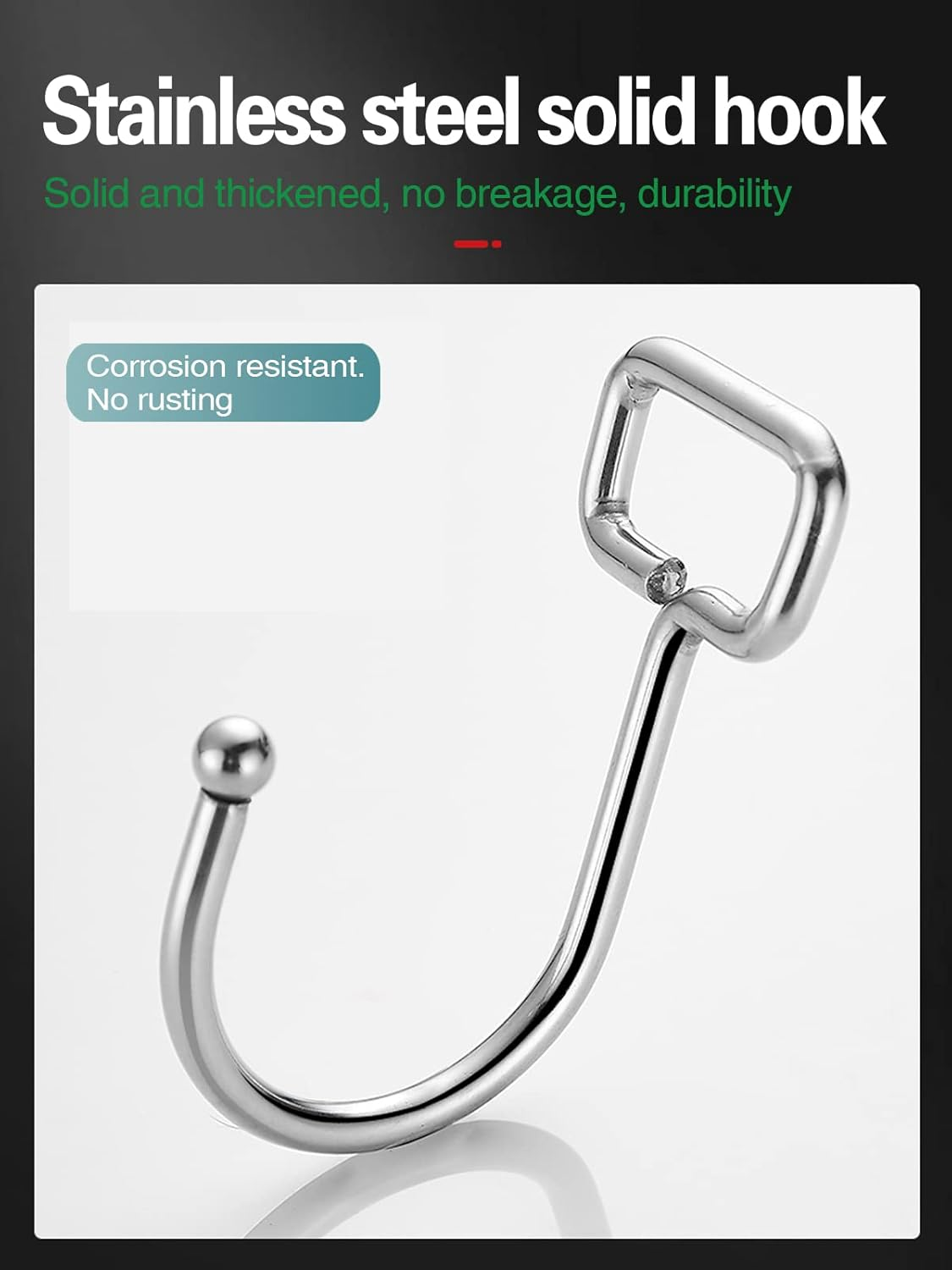 EKE 12 Pack of Large Adhesive Hook Wall Hooks with 40Ib Load Capacity (Max) for Hanging Stainless Steel Towels and Coats, Suitable for Kitchens, Bathrooms, Homes and Offices (12). image number 3