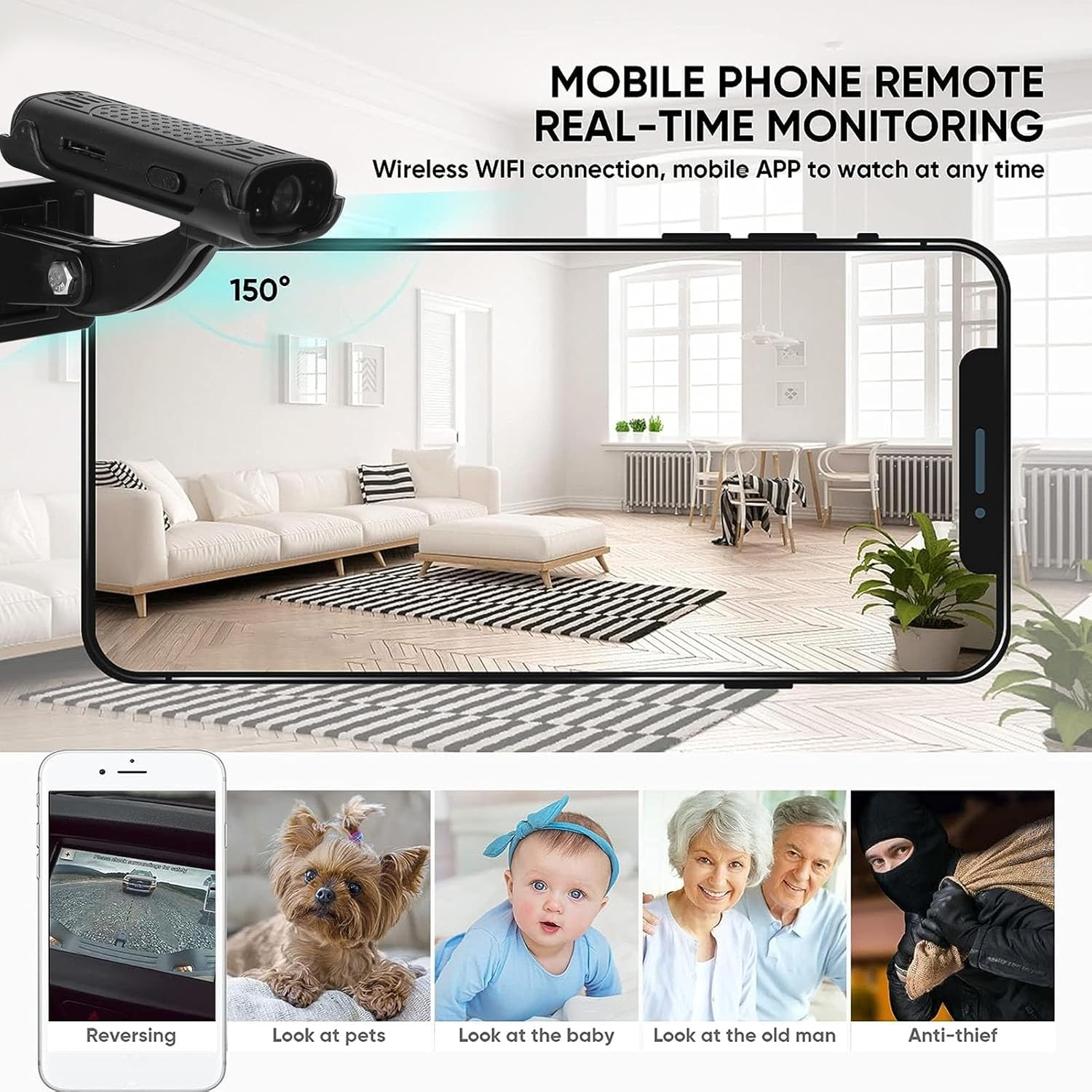 Cryfokt Reverse Hitch Guide Camera, 150&deg; Wide Angle, Wireless Backup Hitch Camera HD for Rv/Truck image number 4