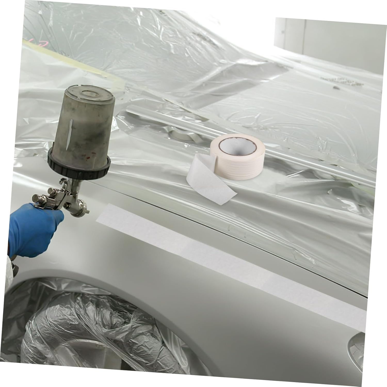 Masking Tape for Curves Thin Painters Tape Artist Masking for Automotive Paint and Painting for Walls Roll Easy to Tear and Write image number 2