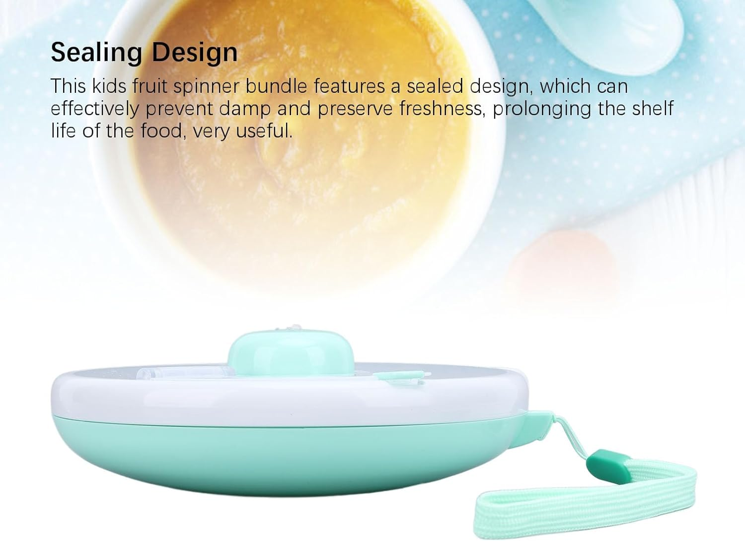 Kids Spinner Snack Container Bundle with Hand Strap, 5 Compartment Dispenser and Lid, 360&deg; Rotating Reusable Snack Container Snack Box for Home, Travel, Dishwasher Safe, image number 1