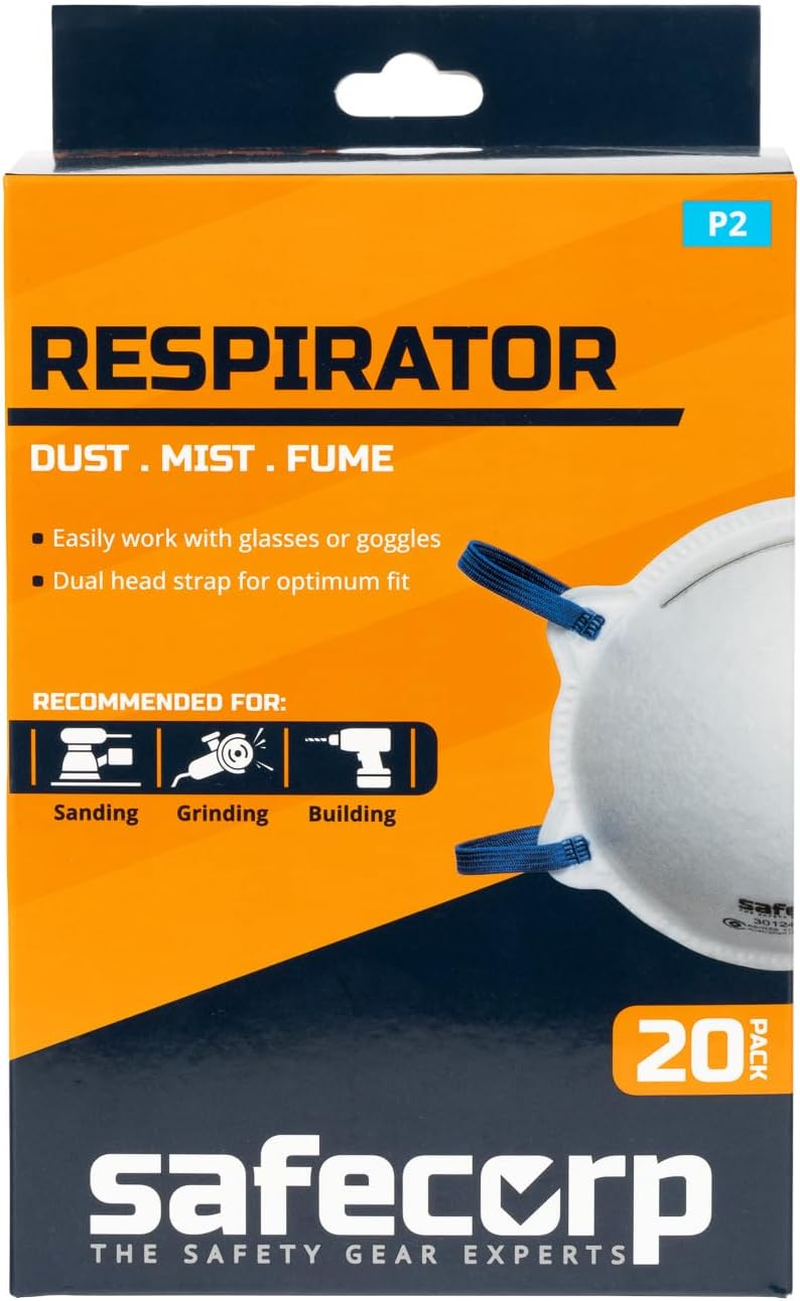P2 DISPOSABLE RESIPIRATOR MASK 20PK image number 2