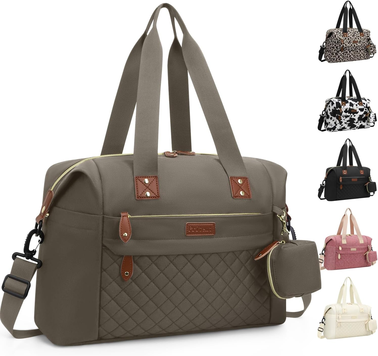 Pritent Diaper Bag Tote - Diaper Baby Bags, Waterproof Large Mommy Bag Maternity Bag Travel Baby Bag for Mom and Dad