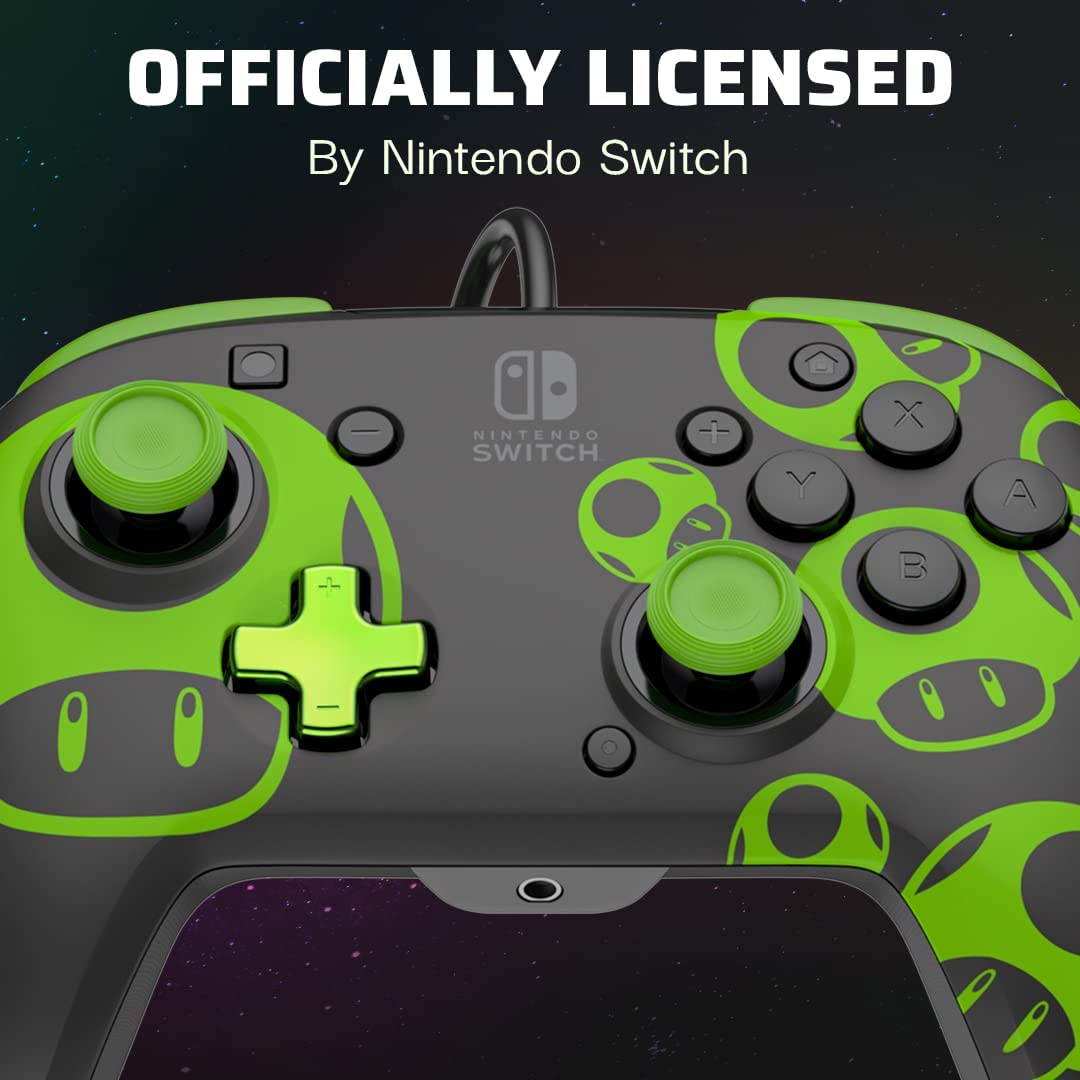 PDP NSW Rematch Wired Controller for Nintendo Switch - 1-UP Glow image number 2