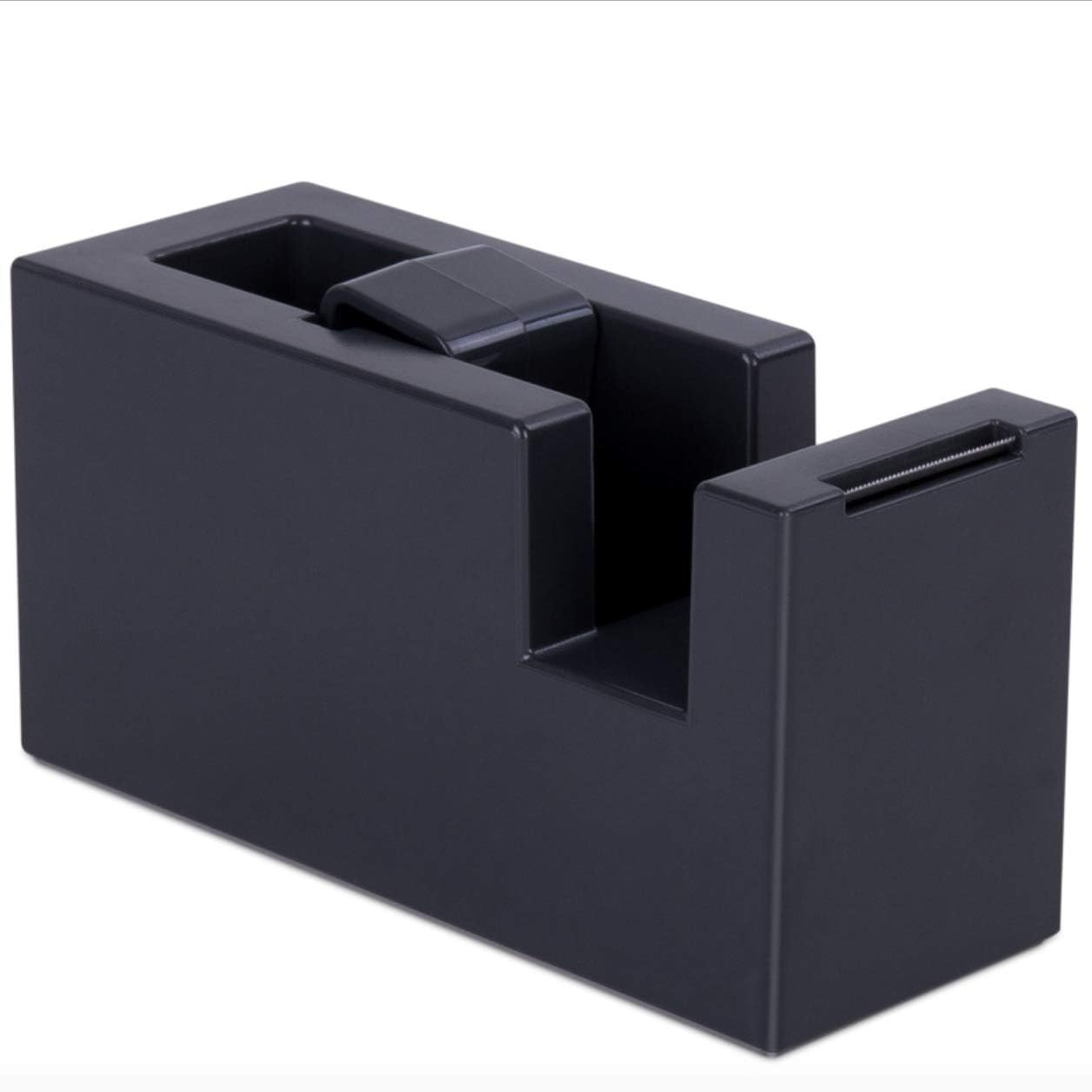 Desktop Tape Dispenser - Silicone Non-Skid Weighted Base Tape Cutter for Office,School and Home Supplies (Pure White)