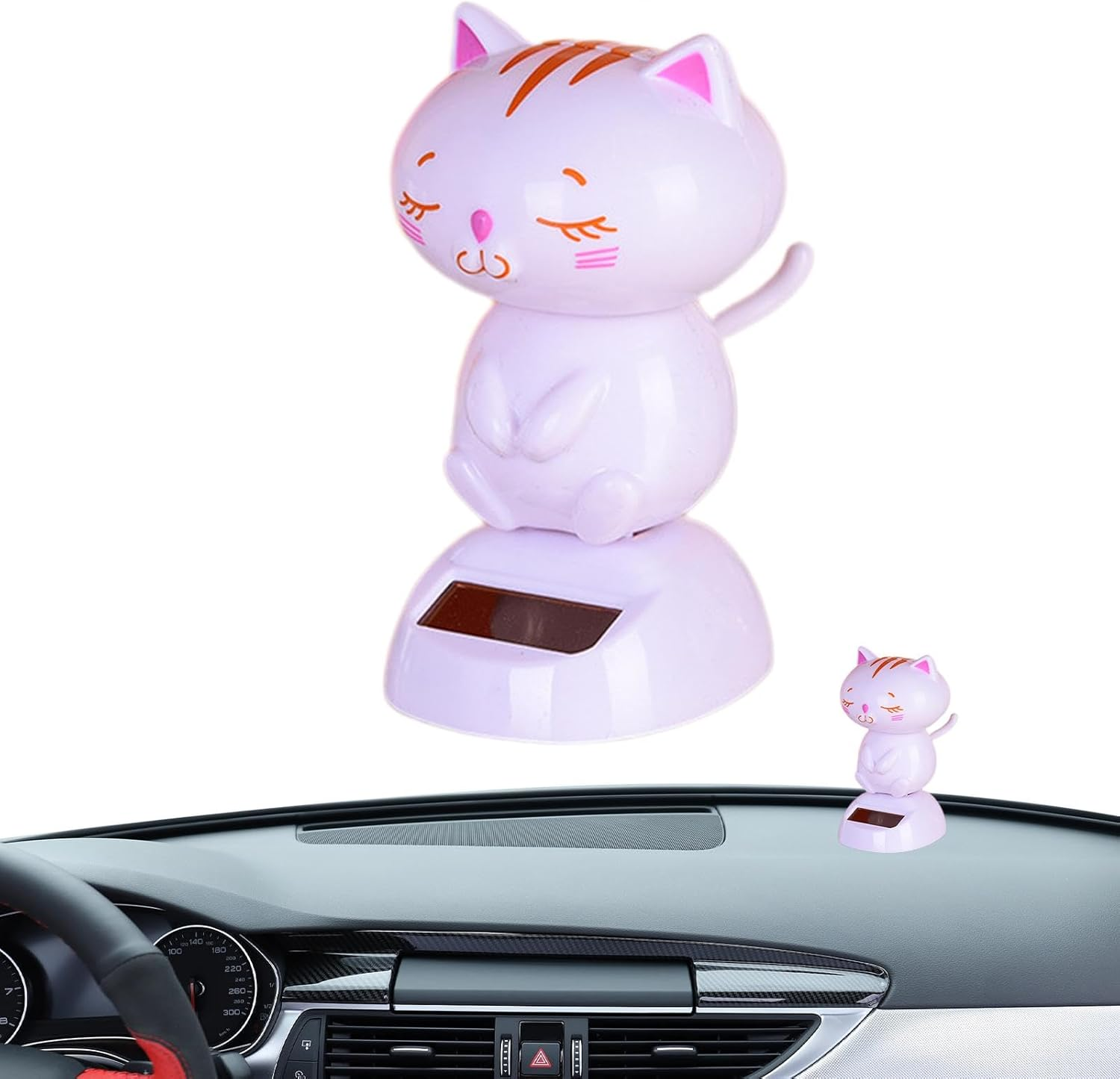Solar Powered Bobblehead Cat | Solar Powered Car Dashboard Interior Decoration,Dancer Figurines Shaking Ornament, Car Interior Doll Ornament, Dancing Toys Ornaments