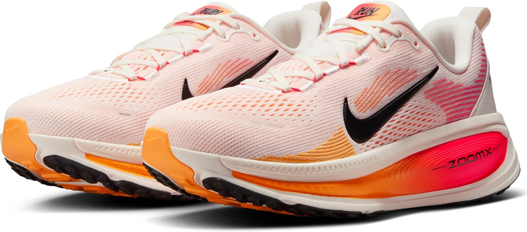 Nike Women'S Vomero 18 Road Running Shoes, Sail Black Bright Crimson Laser Orange, 39 EU image number 3