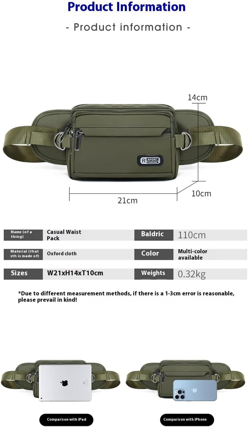 Fanny Pack for Women Men, Large Capacity Waist Wallet Bag, Adjustable & Waterproof Bum Belt Pouch for Travel, Running, Shopping, Hiking, Dog Walking, Cycling, Climbing, Black image number 4