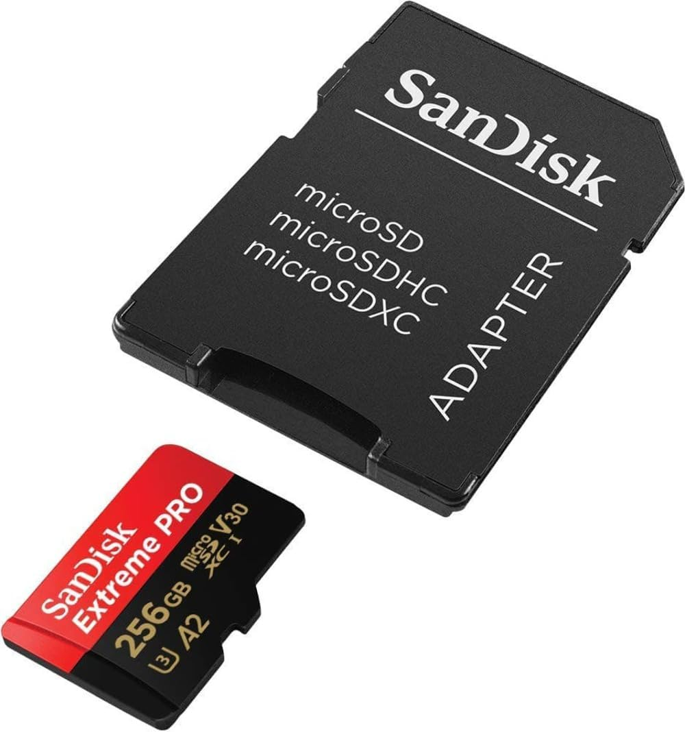 Sandisk Extreme Pro Micro SDXC UHS-I U3 A2 V30 Memory Card (256GB) image number 2