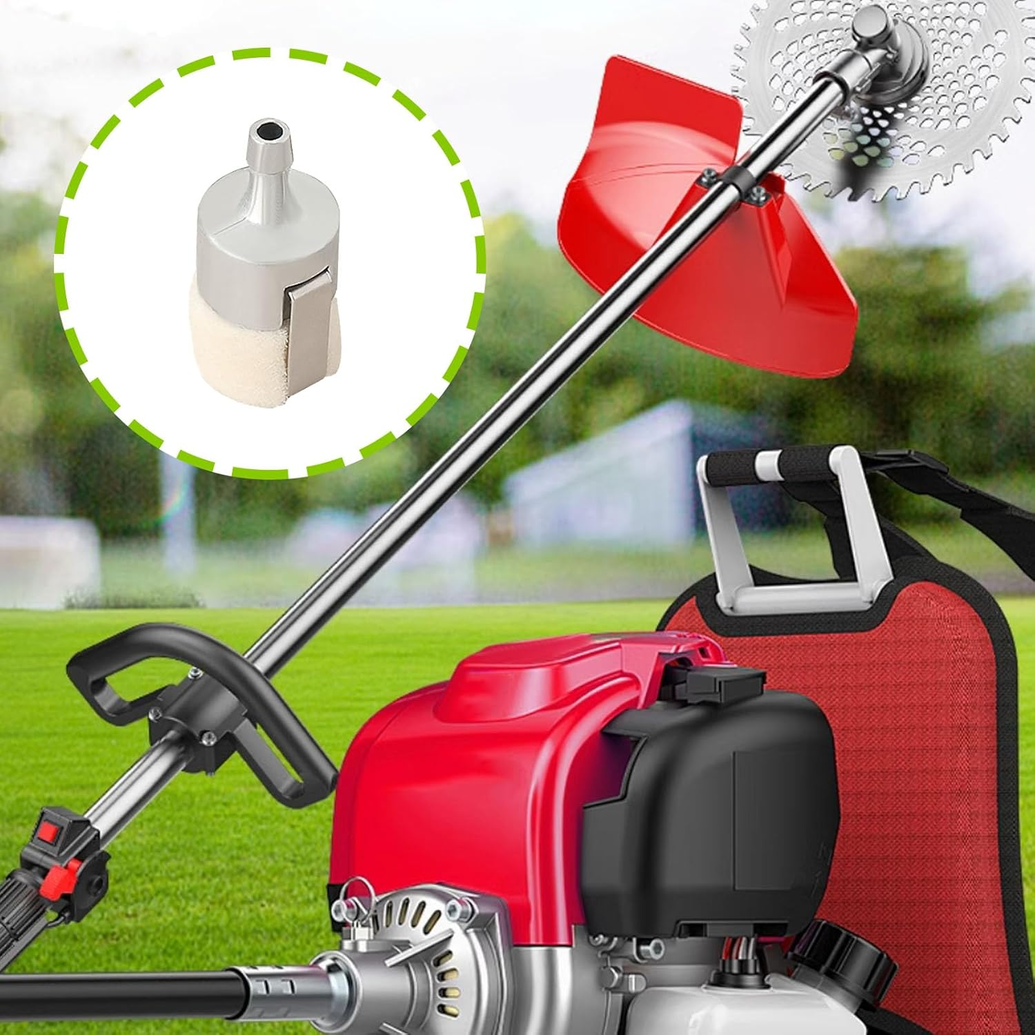 YINETTECH 1Set Mower Air Filter with Spark Plug Primer Bulb Replacement Part Compatible with 17211-Z0Z-000 17211Z0Z000 Compatible with Honda GX35 GX35NT HHT35S 35Cc 4 Stroke 1.3 HP Small Engine image number 3