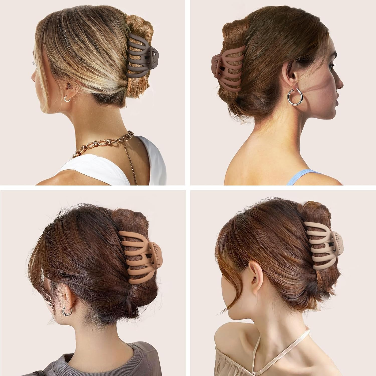 6 Pcs Octopus Hair Claw Clips for Women Girls Thick Thin Hair, Strong Hold Large Hair Accessories Clips