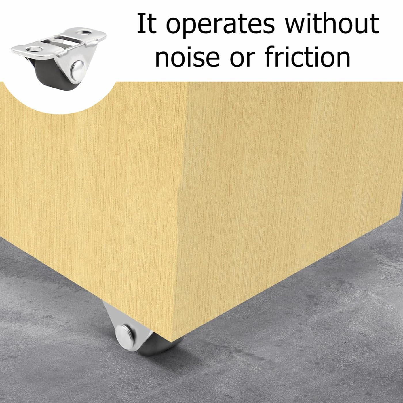 Kastetards 8 Pcs Mini Caster Wheels, Small Fixed Caster Wheels with Screws,Low Profile Single Direction Tiny Wheels for Furniture Small Appliances Cart Drawer Storage Box & Bins image number 6