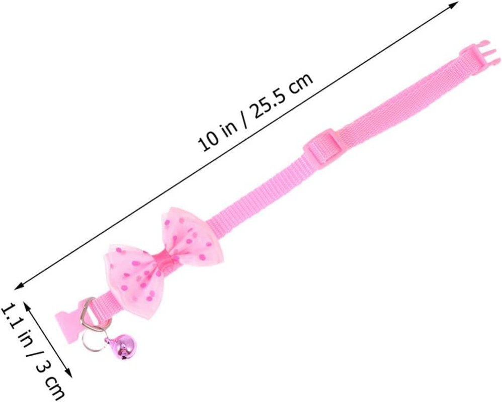 8-Piece Cat Collar Set with Bell and Safety Buckle, Bow Collar, Width 7.5/13 Inches, Soft Adjustable Kitten Collar,Cute Pet Collar for Dogs and Cats, Kittens and Puppies. image number 2