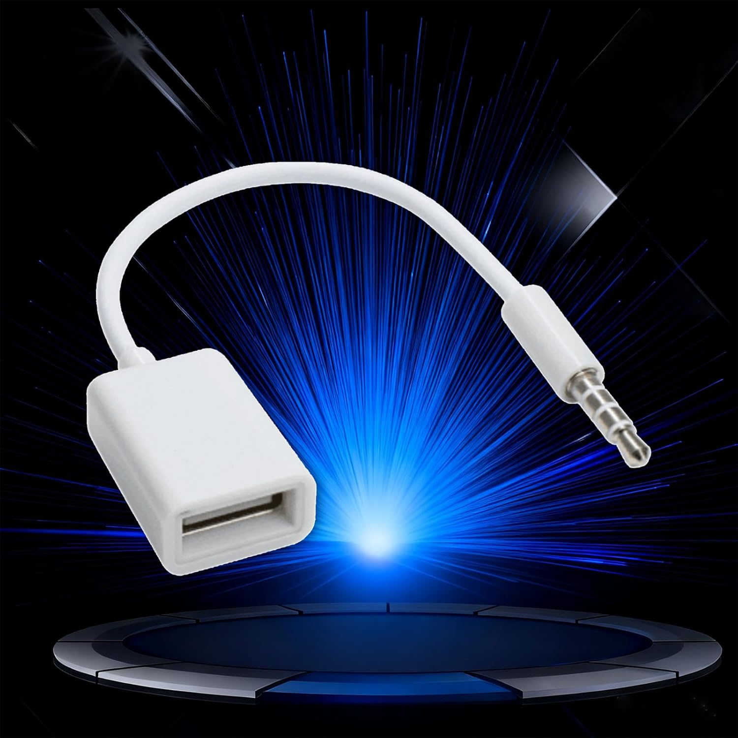 3.5Mm Male to USB Female AUX Audio Cable - Portable AUX Cord Converter USB 3.0 Adapter for Music Playback with CD Car Player Car Television Systems image number 5