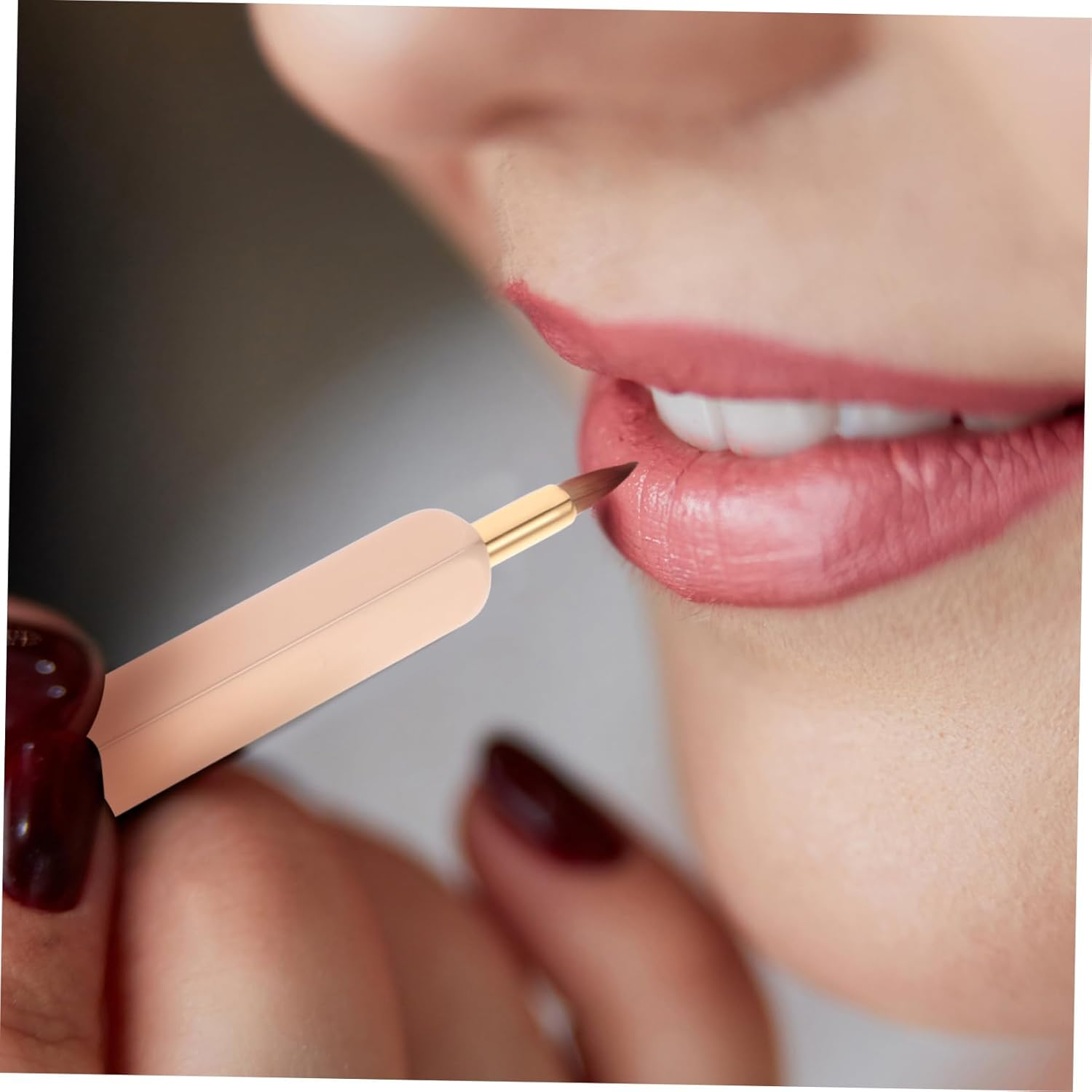 Ipetboom 2Pcs Telescopic Lip Brush Retractable Nylon Lipstick Applicator Makeup Tool for Lip Brushes for Travel and Everyday Use image number 2